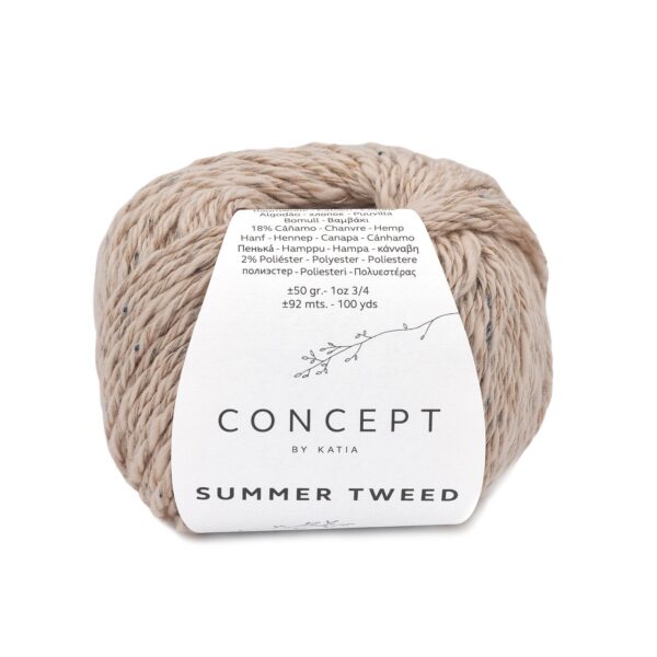 Filato in cotone stampato e canapa Summer Tweed