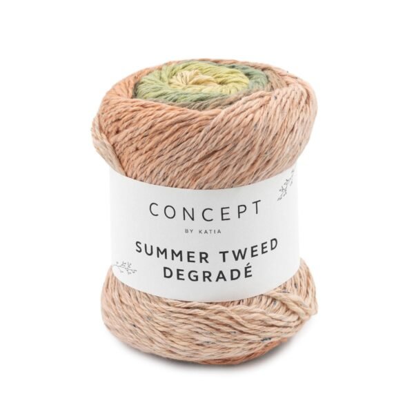 Filo di cotone e canapa stampato Summer Tweed Degradé