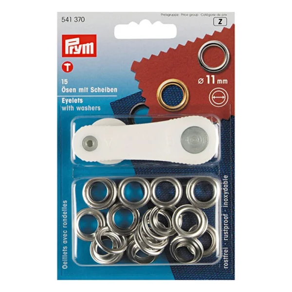 Occhielli e rondelle [Ø 11 mm] | Prym – argento effetto metallizzato